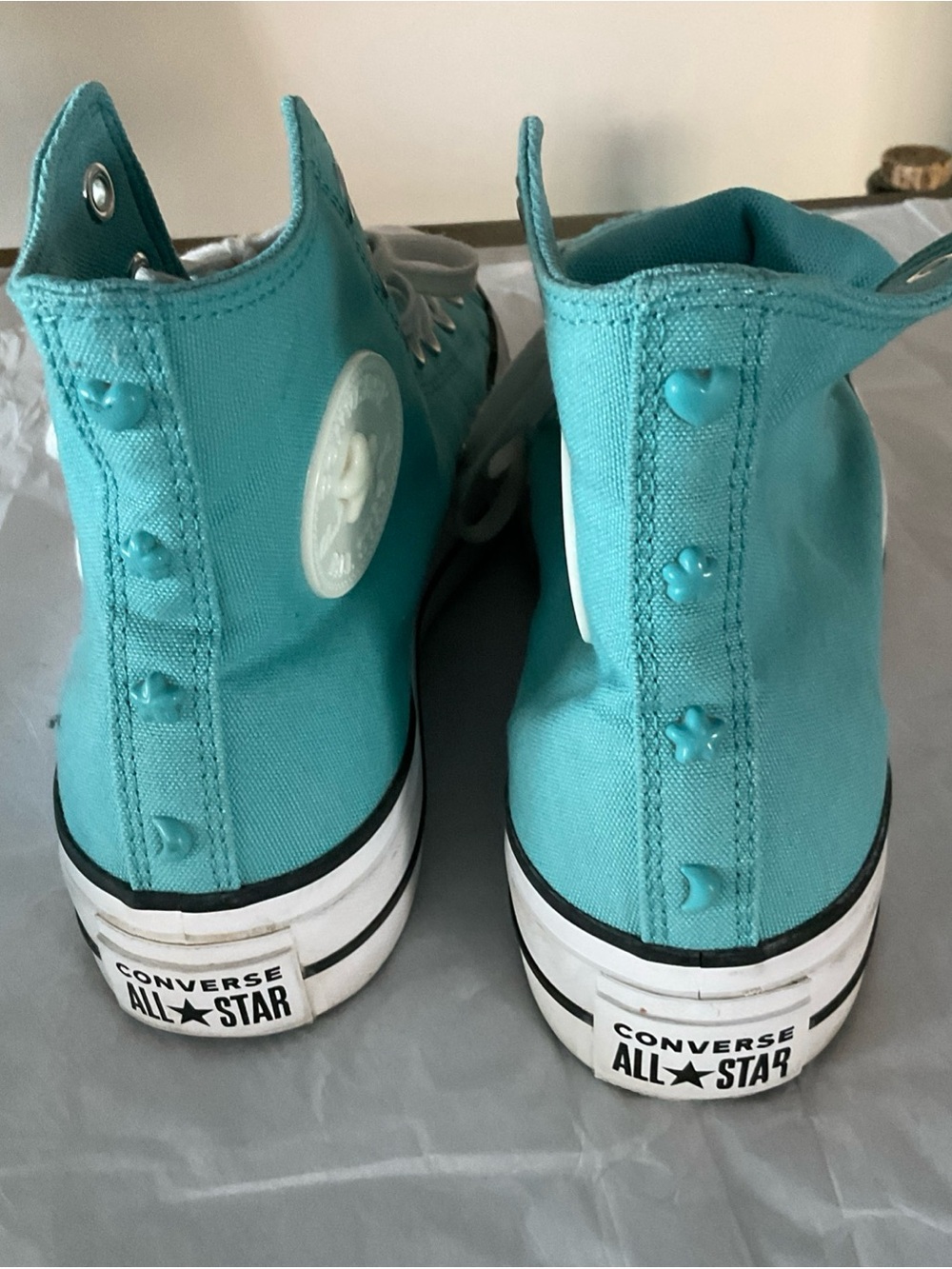 Converse Chuck Taylor All Star High Tops Platform TurquoiseBlue size 9 - Picture 11 of 13